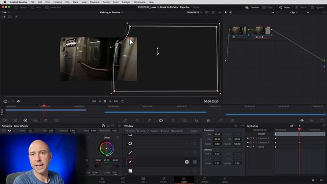 Quick EASY Mask Transition   How to Use Masking in DaVinci Resolve 18 Tutorial