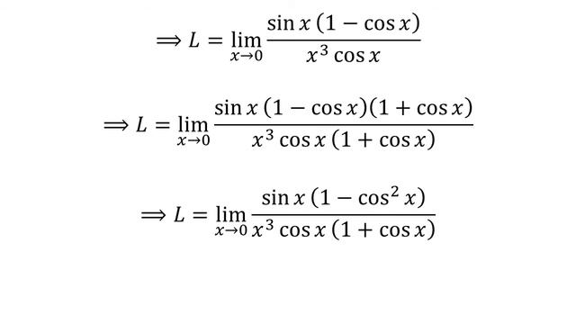 Limit of (tan x - sin x)/x^3 as x approaches 0