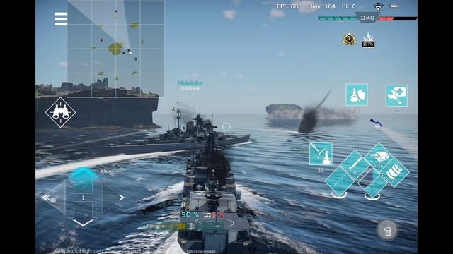 Бой двух Пр. 1155 в War Thunder Mobile
