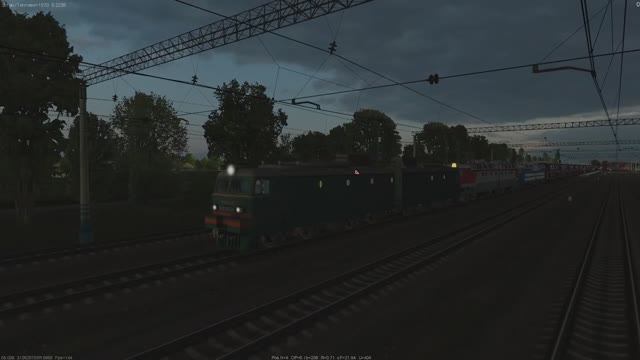 ZDSimulator / ВЛ11-405А и ЧС8-038 на станции стыкования / маневры