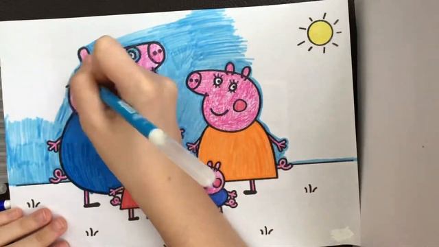 Рисуем свинку Пеппу, Peppa pig, свинка Пеппа