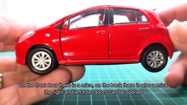 Welly Nex Toyota Yaris Metalic Red Miniatur Diecast Mobil Toyota Yaris atau Vitz