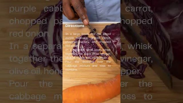 Quick and Easy Purple Cabbage Salad🥗 #foodgasm #ytshorts #shorts #reels #trending #viral #foodies