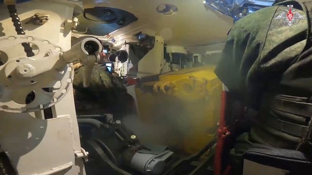 Боевая работа танка Т-90М «Прорыв» группировки войск «Запад»