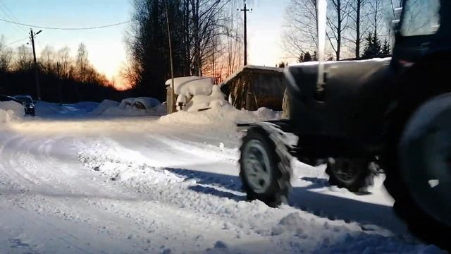 Трактор Т-40/ Ликвидация снега❄