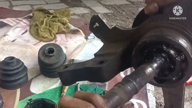ganti karet boot CV joint daihatsu charade @yudigoyang