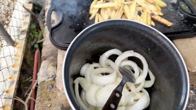 Steak & Taters & Onions -  Campfire Cooking on the Homestead