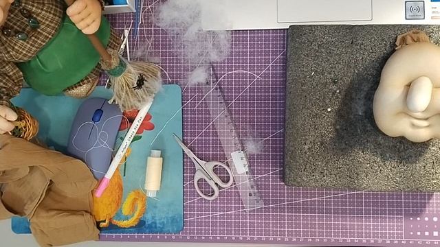 Баба Яга  в чулочной технике часть первая