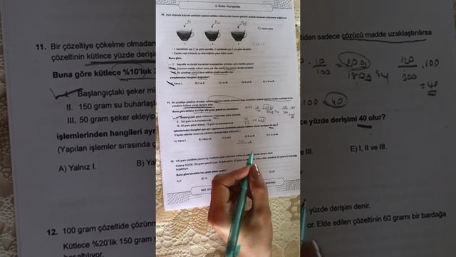 kimya 10  sınıf 3  tekrar testi