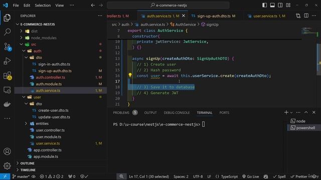 47 - Again Dependency Injection Sign Up user