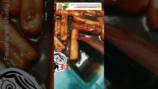 🍣🥫🌶️ Teokpokki Korean Pedes Pake Saus Samyang Extreme #shorts  | Eating Show | Foodiary Vlogger
