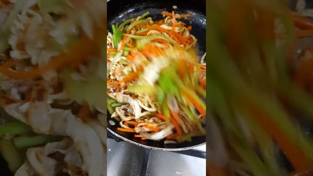 mix carot green pepper chicken #viralvideo