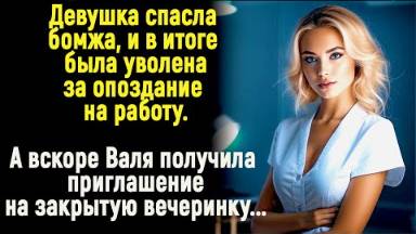 Спасла бомжа и была уволена. А вскоре Валя получила приглашение на закрытую вечеринку...