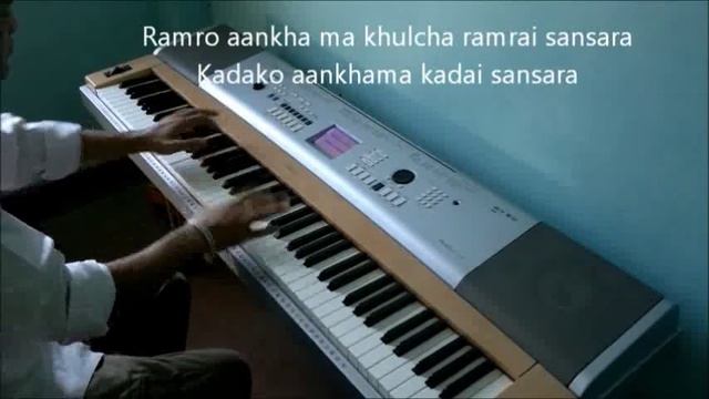 Phool ko Aankhama by Ani Choing Dolma(Piano Cover) with Lyrics