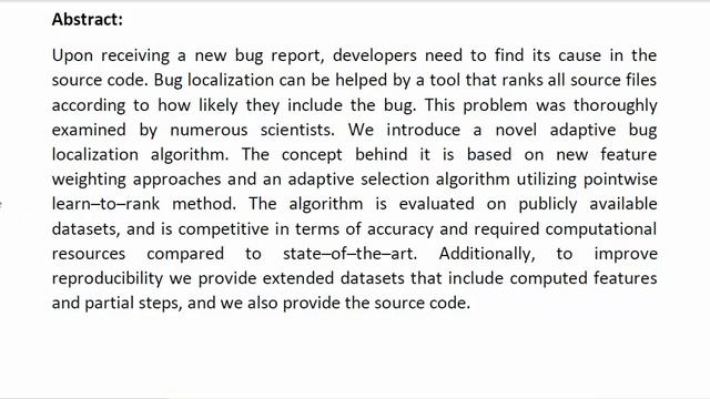 Tracking Buggy Files New Efficient Adaptive Bug Localization Algorithm