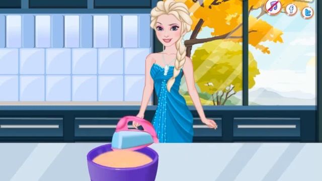 Elsa Cooking Banana Cream Cheese Muffins (Холодное сердце: Эльза готовит маффины с сыром)