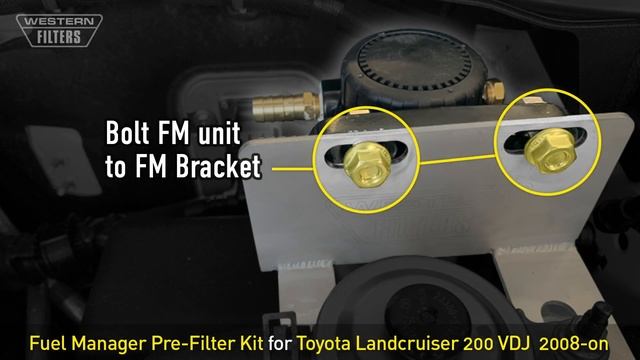 Fuel Manager Pre-Filter Kit Installation for Toyota Landcruiser 200 Series VDJ 2008-on - OS-21-FM