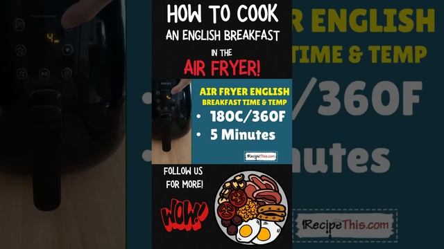 Air Fryer English Breakfast #shorts