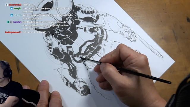 Jim Lee drawing Black Manta