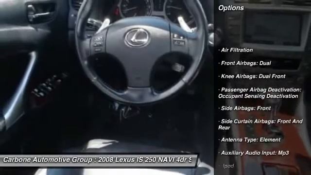2008 Lexus IS 250 NAVI 4dr Sedan 6A Berlin NJ 08009