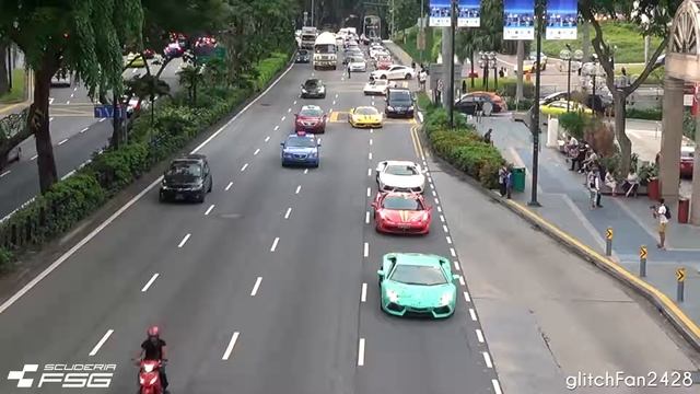 Traffic Jam of Supercars in Singapore #SUPERCAR LOVERS