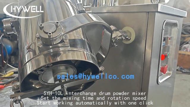 Three-dimensional motion mixers (3D powder mixers) of interchange 10L drum