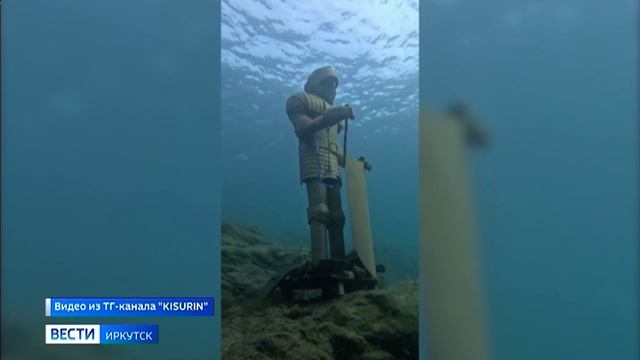 Двухметрового Рыцаря Байкала установили на дне Байкала