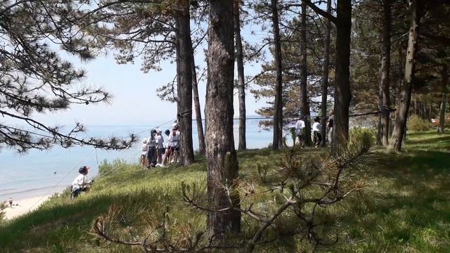 Что любят дети? Прыгать, бегать, играть. Занятие альпинизмом в детском лагере Орлёнок обожают все.