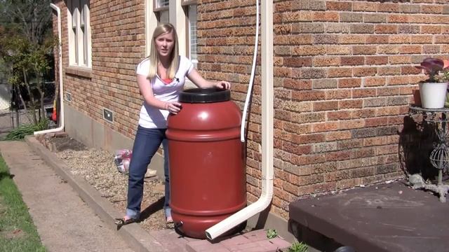 55 gallon Recycled Rain Barrel