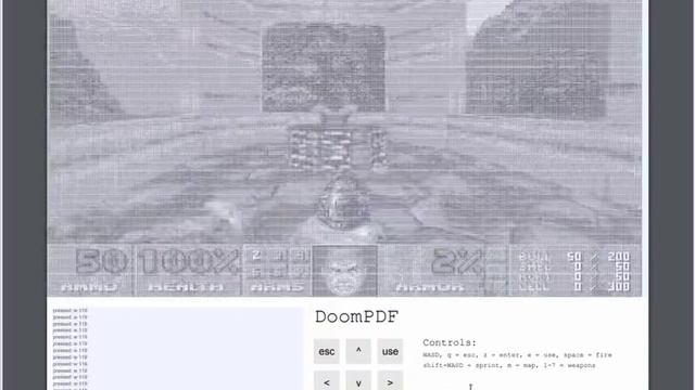 Doom запустили на листе бумаги