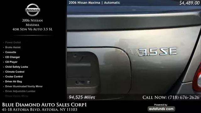 Used 2006 Nissan Maxima | Blue Diamond Auto Sales Corp1, Astoria, NY - SOLD