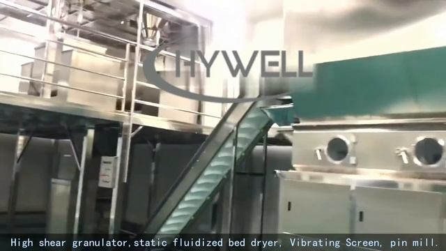 High shear granulator and fluidized bed dryer for the instant granules