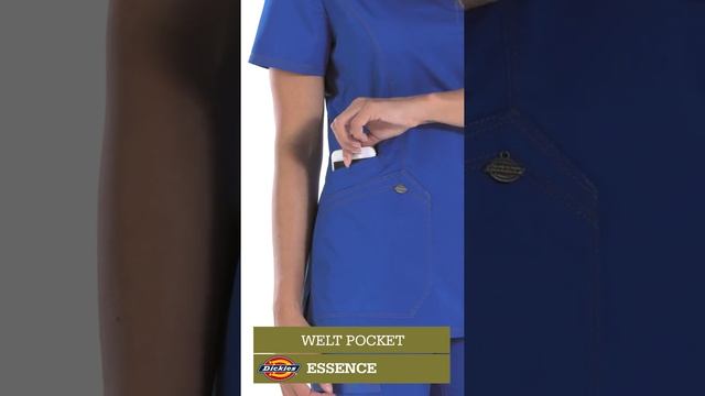 Dickies Essence V-Neck Scrub Top in Royal