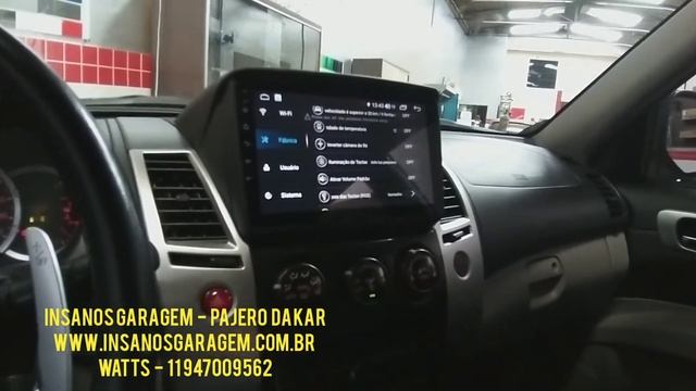 Pajero Dakar Central Multimídia Aikon Atom Octacore Intel + TV Full HD + Tela Full Touch de 9"
