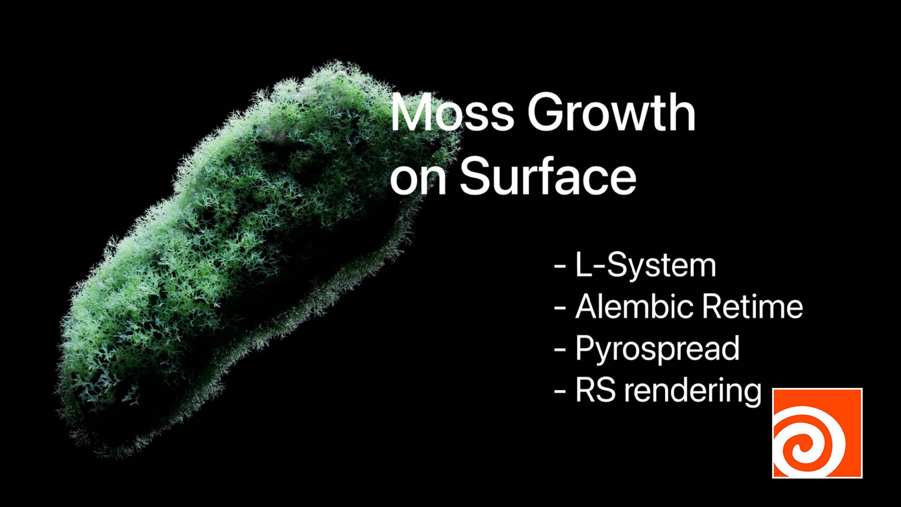 Moss Growth on Surface Houdini Tutorial