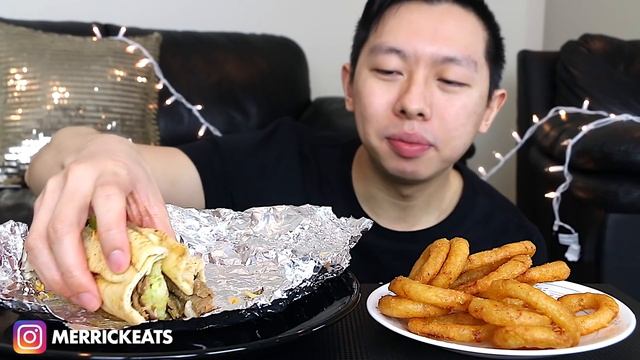 Meaty DONAIR & Crunchy ONION RINGS MUKBANG | Doner Kebab + Turkish Food Mukbang | Eating Show