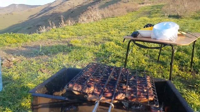 Шашлык в горах Кыргызстан