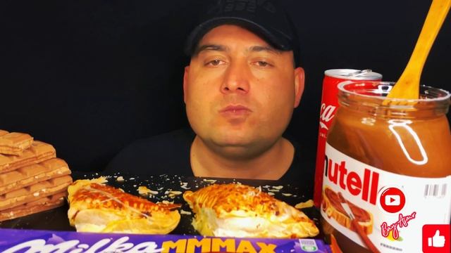 ASMR CROISSANTS & NUTELLA & CHEESE | Mukbang (Eating Sounds)