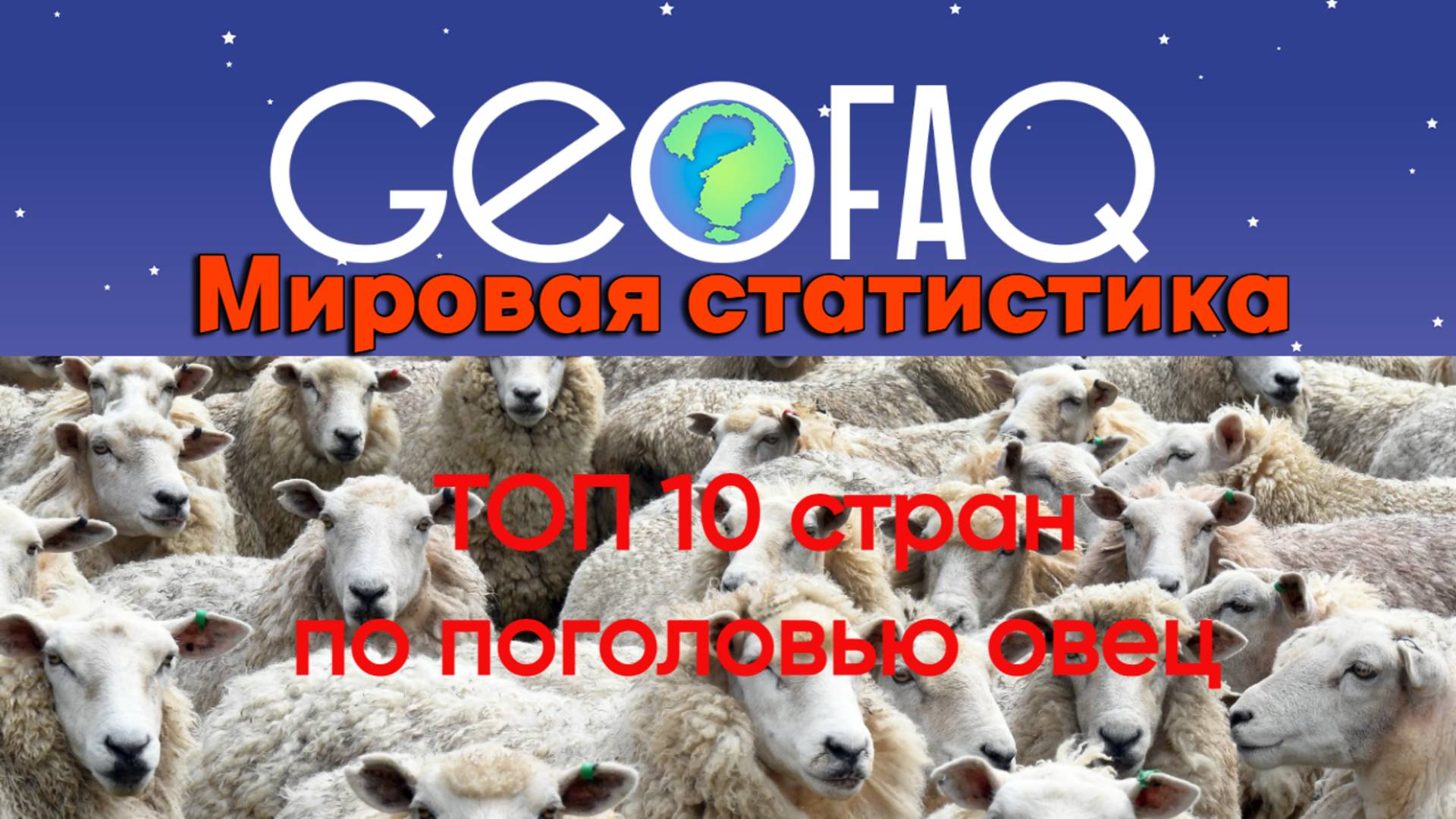 ТОП 10 стран по поголовью овец