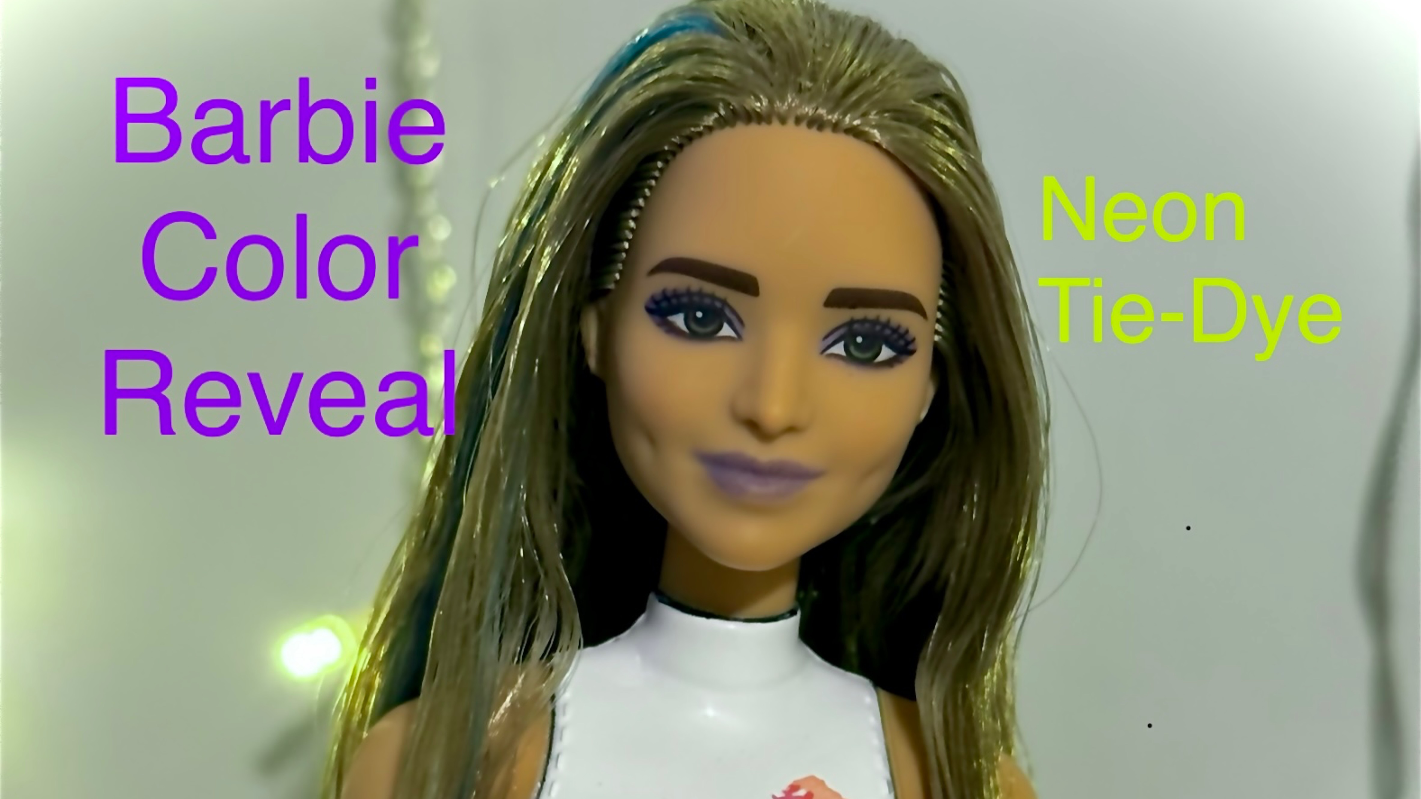 Кукла Barbie Mattel Набор Color Reveal Neon Tie-Dye Барби с 25 сюрпризами Неоновая кукла