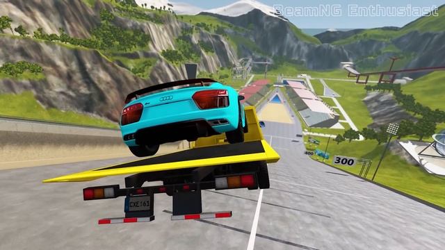 Epic High Speed Car Jumps - BeamNG.Drive - Car Crashes Compilation