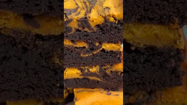 Pumpkin Cheesecake Brownies #shorts