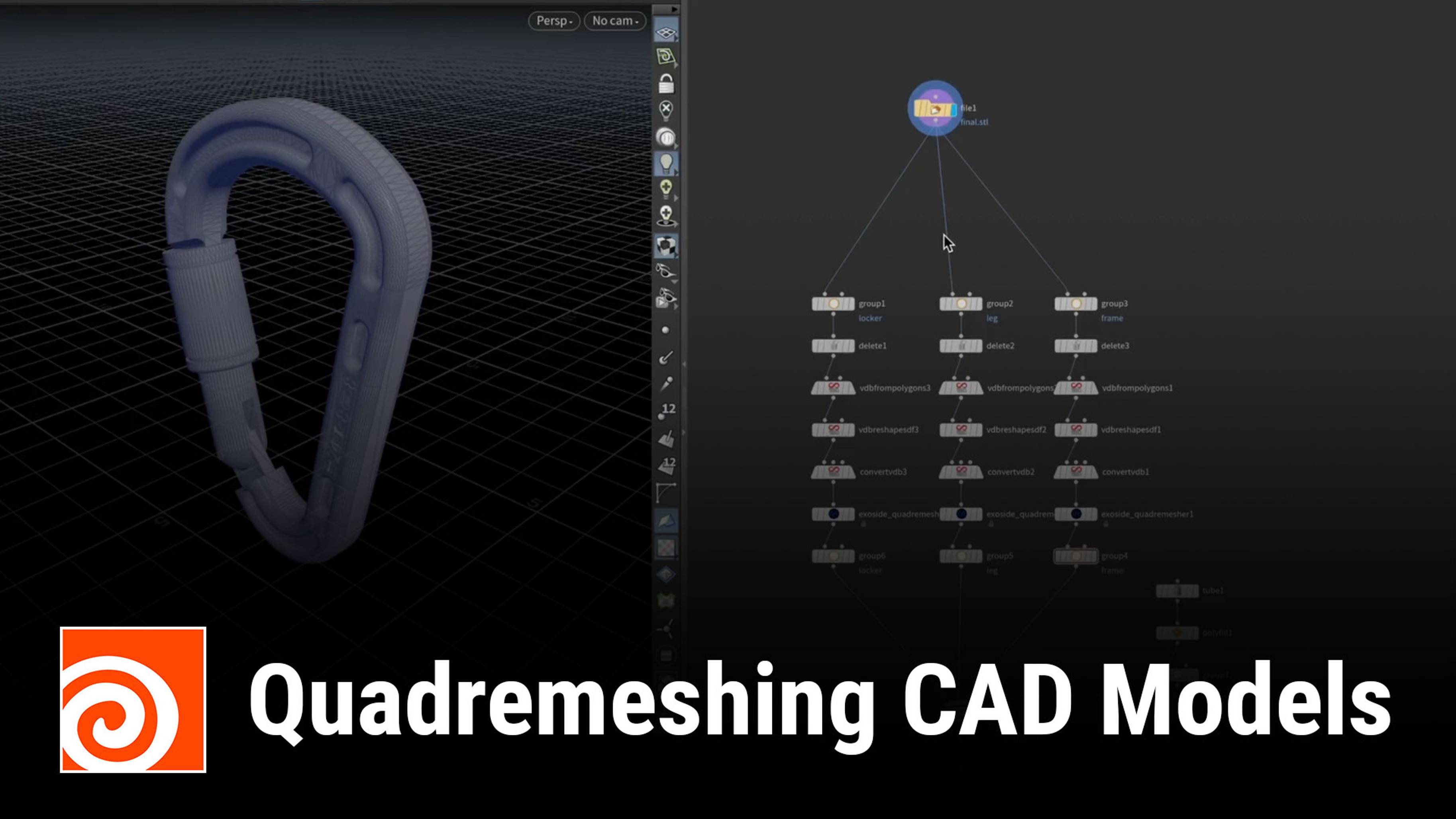 Houdini - Quadremeshing CAD Models