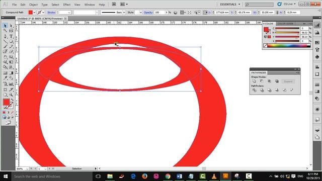 Illustrator: How to make Logo Toyota in Illustrator step by step [2015]