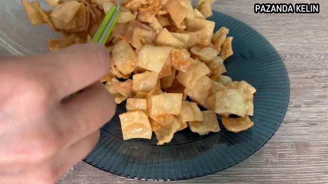 НЕ ВЫБРАСЫВАЙТЕ❗️КИДАЮ ШКУРКИ ПЕЛЬМЕНИ В КИПЯЩЕЕ МАСЛО/ ОХ КАКАЯ ВКУСНЯТИНА, ТЕПЕРЬ ДЕЛАЮ ТОЛЬКО ТА