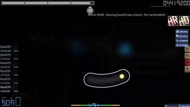 OSU | Initial D - The Top [Hard Wof] | HR + HD | 99% accuracy