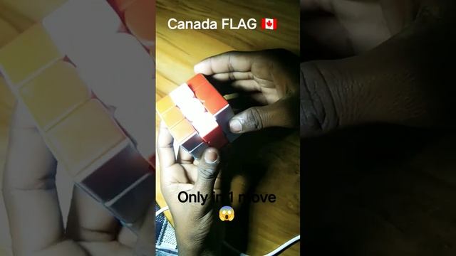 Canada flag 🇨🇦😱(only in 1 move( #ytshorts #viral #cubing #youtube #trending #shorts #trendingshorts