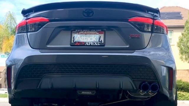 2020 Corolla XSE (CVT) exhaust with APEXi N1 Extreme Muffler installed