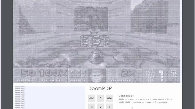 Doom запустили на листе бумаги