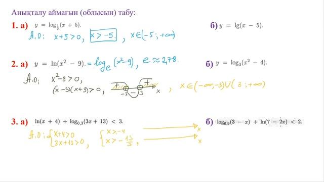 Логарифмдік теңсіздіктердің шешу тәсілдері ЕНТ. 1 бөлім 11 Сынып #Математика_үйрену_ОҢАЙ